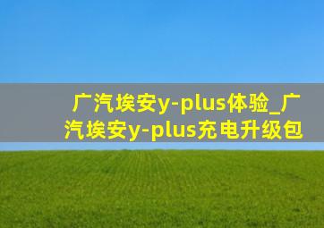 广汽埃安y-plus体验_广汽埃安y-plus充电升级包