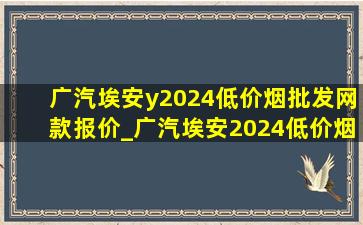 广汽埃安y2024(低价烟批发网)款报价_广汽埃安2024(低价烟批发网)款报价星辰版