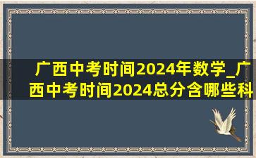 广西中考时间2024年数学_广西中考时间2024总分含哪些科