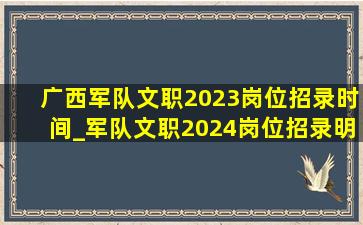 广西军队文职2023岗位招录时间_军队文职2024岗位招录明细表广西