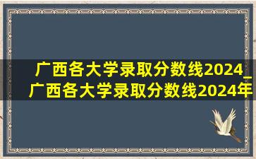 广西各大学录取分数线2024_广西各大学录取分数线2024年