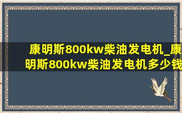 康明斯800kw柴油发电机_康明斯800kw柴油发电机多少钱一台