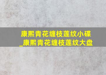 康熙青花缠枝莲纹小碟_康熙青花缠枝莲纹大盘