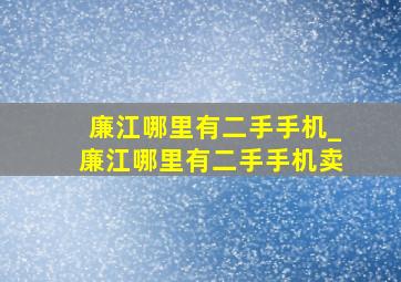 廉江哪里有二手手机_廉江哪里有二手手机卖