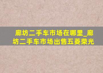 廊坊二手车市场在哪里_廊坊二手车市场出售五菱荣光