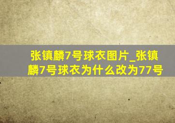 张镇麟7号球衣图片_张镇麟7号球衣为什么改为77号