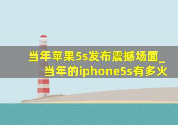 当年苹果5s发布震撼场面_当年的iphone5s有多火