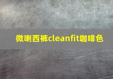 微喇西裤cleanfit咖啡色