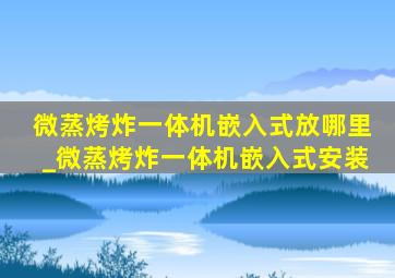 微蒸烤炸一体机嵌入式放哪里_微蒸烤炸一体机嵌入式安装