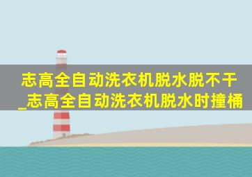 志高全自动洗衣机脱水脱不干_志高全自动洗衣机脱水时撞桶