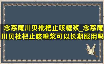 念慈庵川贝枇杷止咳糖浆_念慈庵川贝枇杷止咳糖浆可以长期服用吗