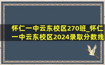 怀仁一中云东校区270班_怀仁一中云东校区2024录取分数线