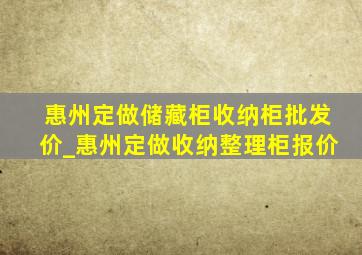 惠州定做储藏柜收纳柜批发价_惠州定做收纳整理柜报价