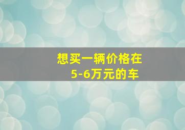 想买一辆价格在5-6万元的车