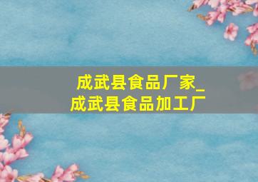 成武县食品厂家_成武县食品加工厂