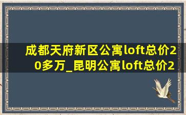 成都天府新区公寓loft总价20多万_昆明公寓loft总价20万带装修