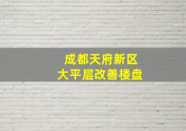 成都天府新区大平层改善楼盘