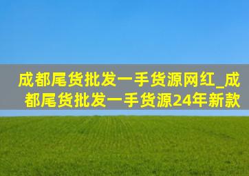 成都尾货批发一手货源网红_成都尾货批发一手货源24年新款