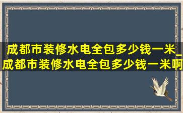 成都市装修水电全包多少钱一米_成都市装修水电全包多少钱一米啊