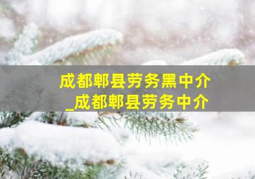 成都郫县劳务黑中介_成都郫县劳务中介