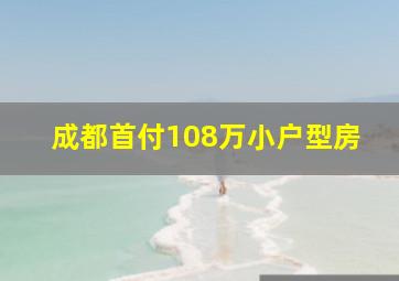 成都首付108万小户型房