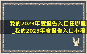 我的2023年度报告入口在哪里_我的2023年度报告入口小程序