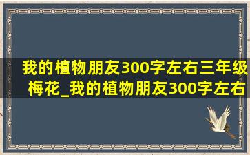 我的植物朋友300字左右三年级梅花_我的植物朋友300字左右梅花作文