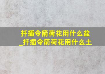 扦插令箭荷花用什么盆_扦插令箭荷花用什么土