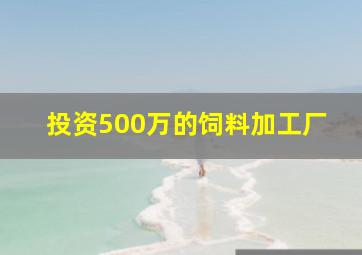 投资500万的饲料加工厂