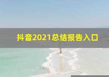 抖音2021总结报告入口