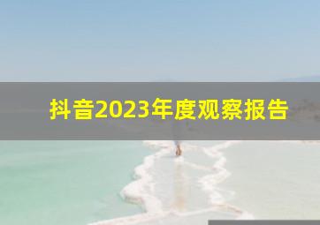 抖音2023年度观察报告