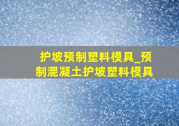 护坡预制塑料模具_预制混凝土护坡塑料模具