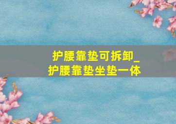 护腰靠垫可拆卸_护腰靠垫坐垫一体