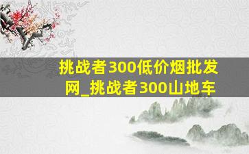 挑战者300(低价烟批发网)_挑战者300山地车