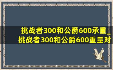 挑战者300和公爵600承重_挑战者300和公爵600重量对比