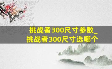 挑战者300尺寸参数_挑战者300尺寸选哪个