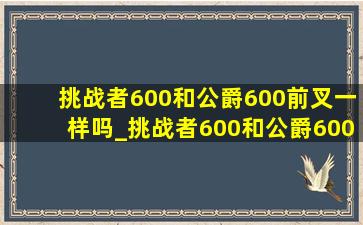 挑战者600和公爵600前叉一样吗_挑战者600和公爵600