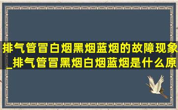 排气管冒白烟黑烟蓝烟的故障现象_排气管冒黑烟白烟蓝烟是什么原因