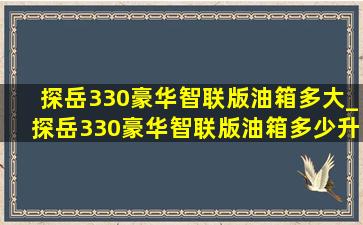 探岳330豪华智联版油箱多大_探岳330豪华智联版油箱多少升