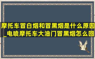 摩托车冒白烟和冒黑烟是什么原因_电喷摩托车大油门冒黑烟怎么回事