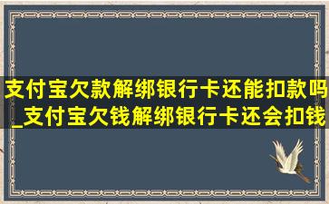 支付宝欠款解绑银行卡还能扣款吗_支付宝欠钱解绑银行卡还会扣钱吗