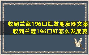 收到兰蔻196口红发朋友圈文案_收到兰蔻196口红怎么发朋友圈