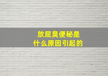 放屁臭便秘是什么原因引起的