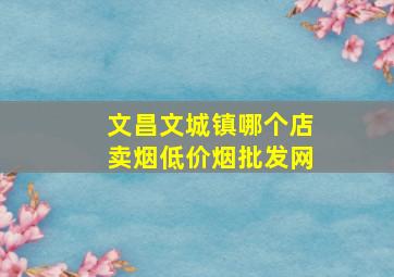 文昌文城镇哪个店卖烟(低价烟批发网)