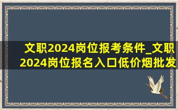 文职2024岗位报考条件_文职2024岗位报名入口(低价烟批发网)