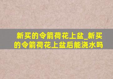 新买的令箭荷花上盆_新买的令箭荷花上盆后能浇水吗