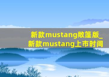 新款mustang敞篷版_新款mustang上市时间