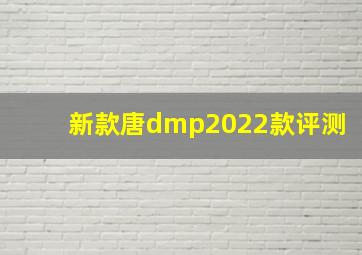 新款唐dmp2022款评测