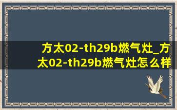 方太02-th29b燃气灶_方太02-th29b燃气灶怎么样