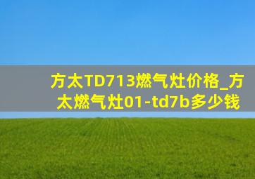 方太TD713燃气灶价格_方太燃气灶01-td7b多少钱